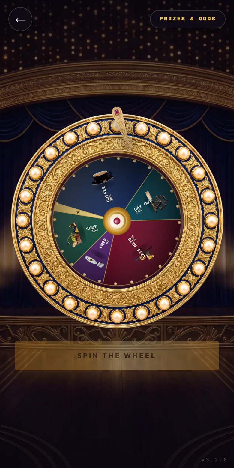 A prize wheel cut to true odds